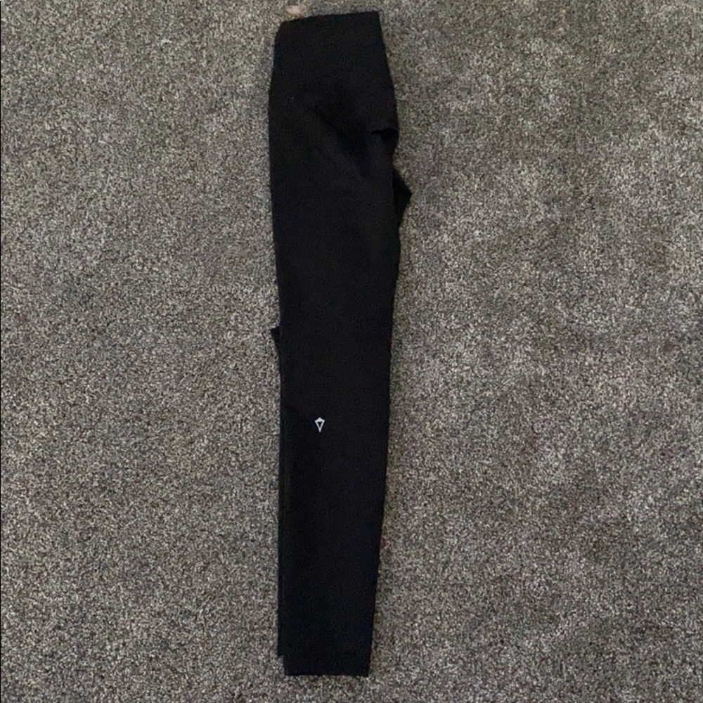 black high waisted ivivva leggings, size 12